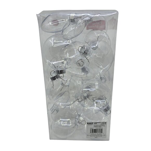 Make Market Clear Fillable DIY Disc-shaped Christmas Ornaments 25 Pc NEW - Picture 4 of 6